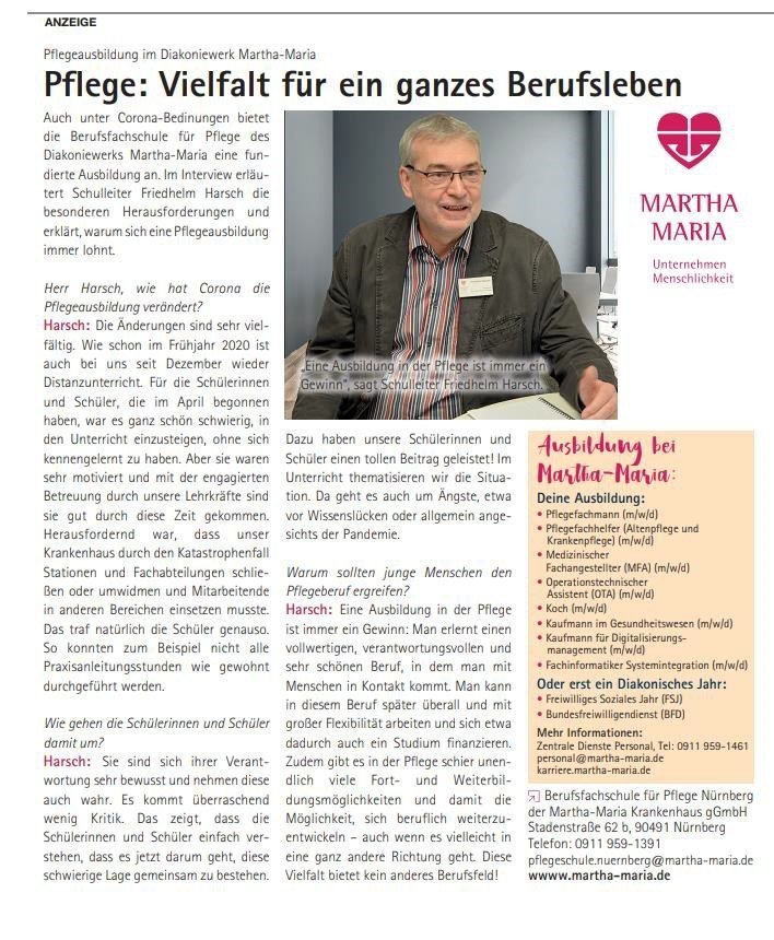 Pflege: Vielfalt für ein ganzes Berufsleben Pflege: Vielfalt für ein ganzes Berufsleben