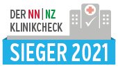 Logo des Sieger 2021 Klinikchecks der Nürnberger Nachrichten.