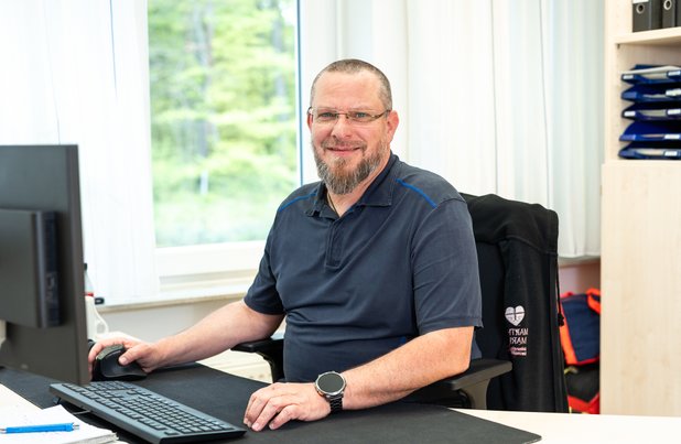 Jochen Greiner am Empfang im Seniorenzentrum Martha-Maria Wüstenrot