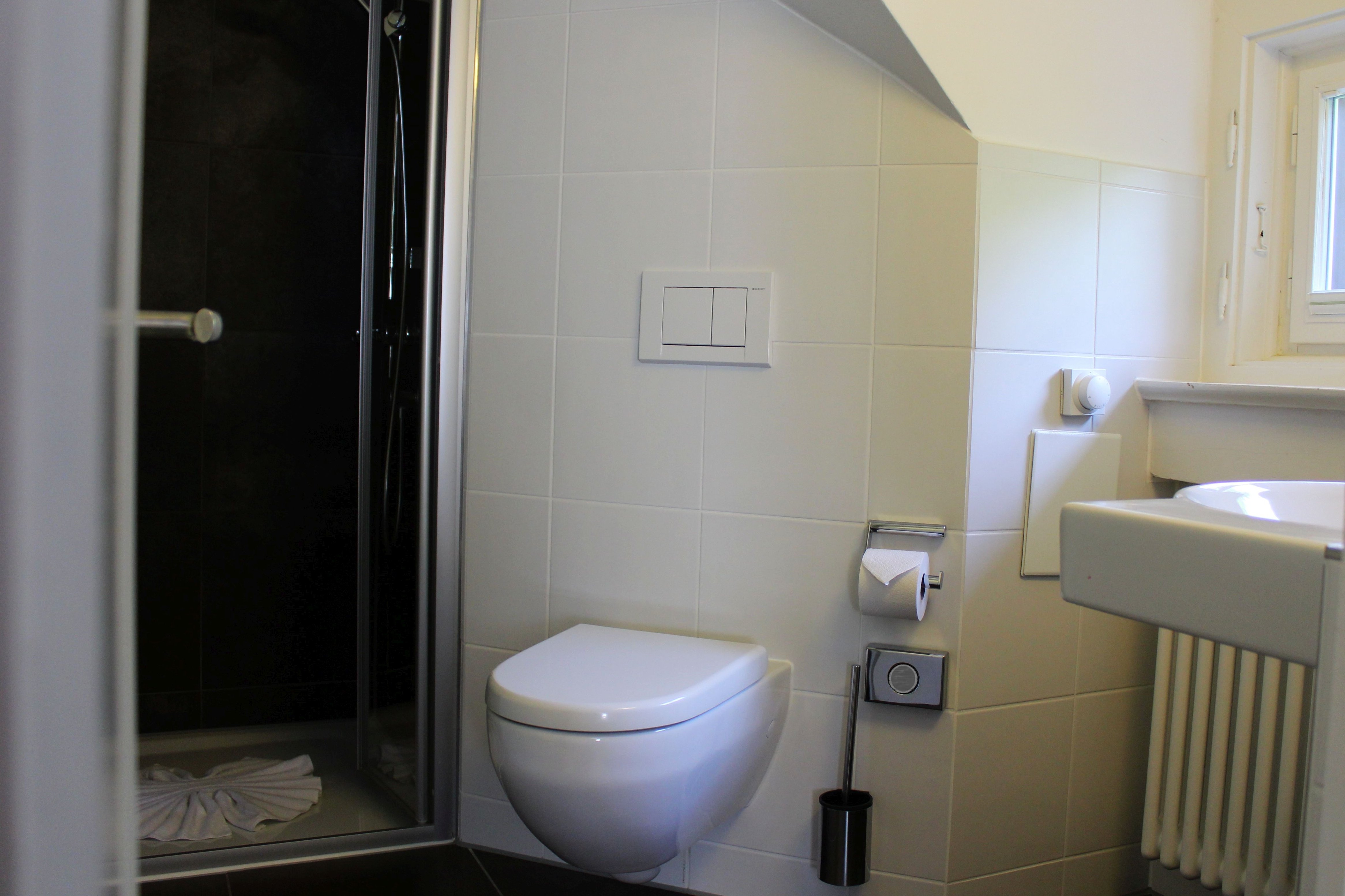 Ein Badezimmer im Martha-Maria-Hotel Hohenschwangau.