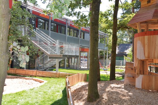 Die Martha-Maria Kindertagesstätte in Nürnberg von außen.