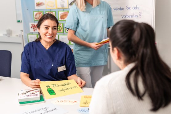 Eine Diabetesberatung in der Medizinischen Klinik II Gastroenterologie am Krankenhaus Martha-Maria St. Theresien