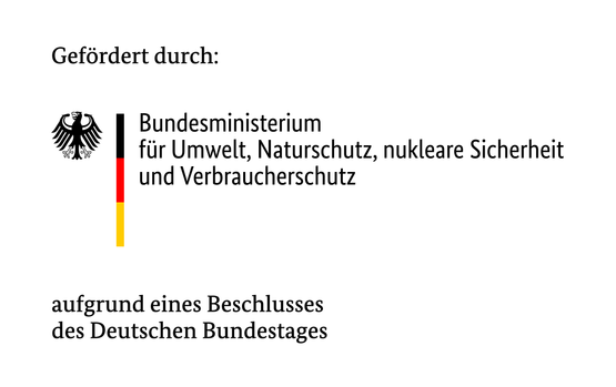 Ein Logo zur Förderung durch das Bundesministerium für Umwelt, Naturschutz, nukleare Sicherheit und Verbraucherschutz