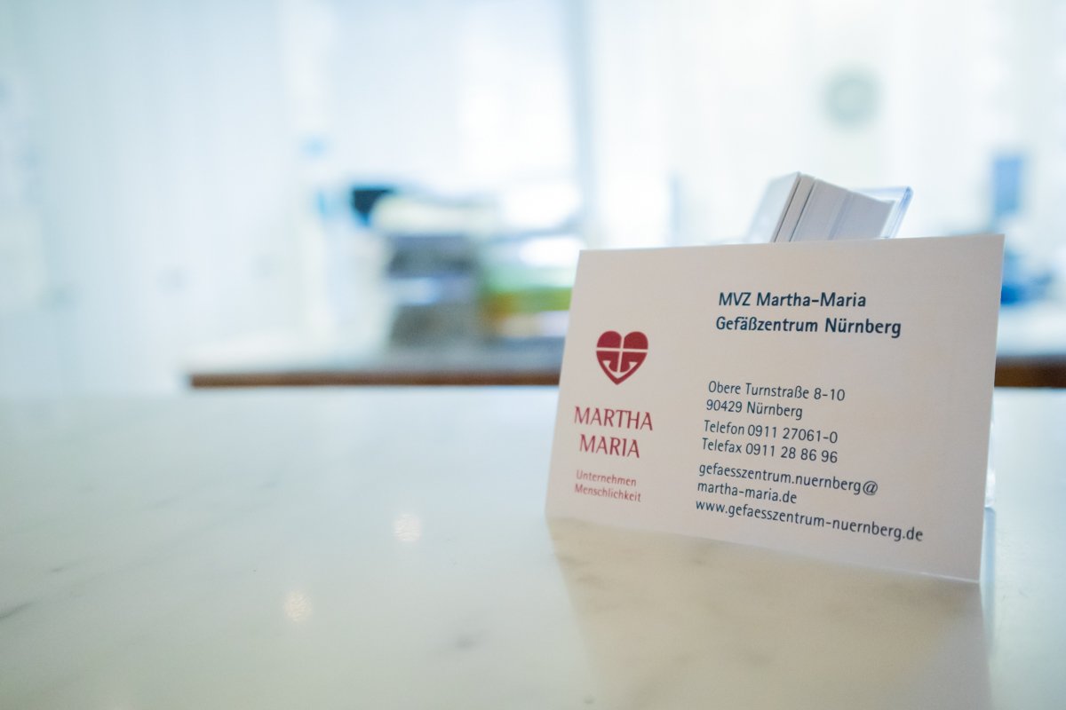 Eine Visitenkarte des MVZ Martha-Maria Gefäßzentrum