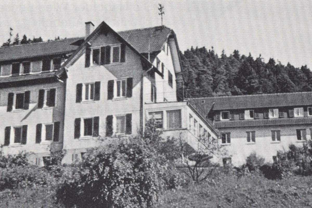 Eine historische Aufnahme der Pilgerruhe Burgblick