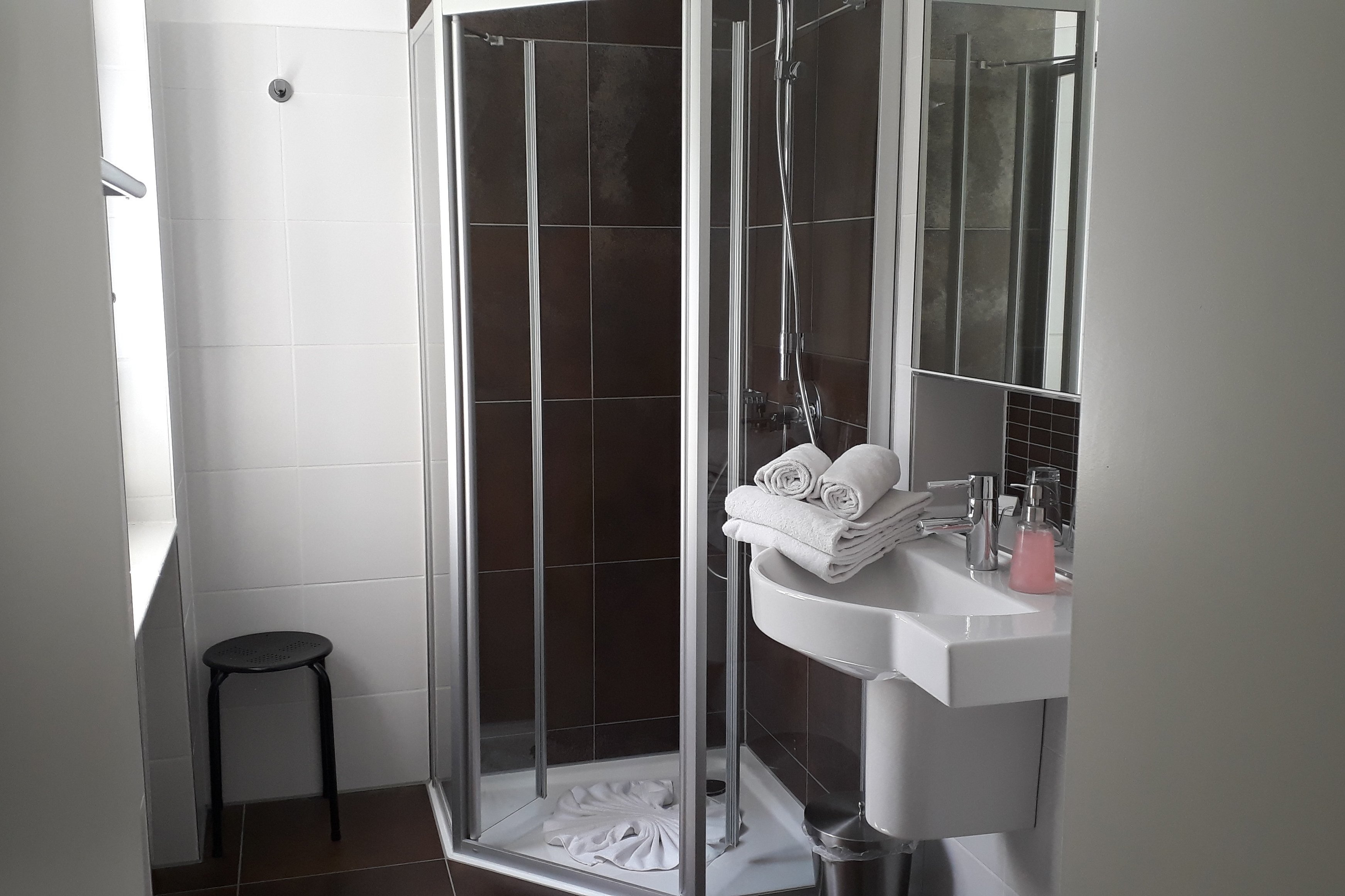 Ein Badezimmer im Martha-Maria-Hotel Hohenschwangau.