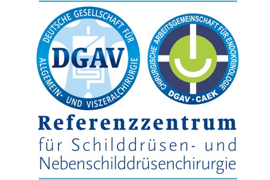 Logo der Deutschen Gesellschaft für Allgemein- und Viszeralchirurgie (DGAV) und Chirurgische Arbeitsgemeinschaft für Endokrinologie (CAEK).