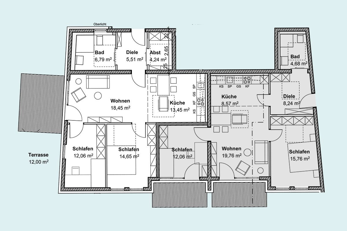 Betreutes Wohnen - Wohnung Typ 8/9