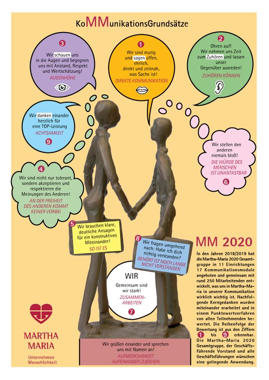 Drei Senioren lesen im Garten eines Martha-Maria-Seniorenzentrums eine Zeitung.