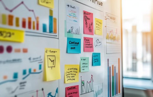 Ein Ideenboard im Lean-Management.