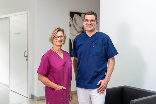 Ärztliche Leitung Andrea Lassen und Julian Tank im MVZ Martha-Maria Gefäßzentrum