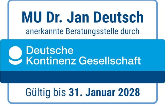 MU Dr. Jan Deutsch ist eine anerkannte Beratungsstelle durch die Deutsche Kontinenz Gesellschaft
