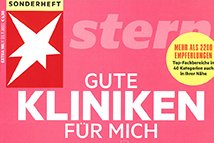 Magazin-Cover: Sonderheft über empfohlene Kliniken in Deutschland.