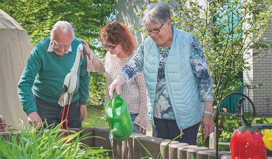 Ein von der Martha-Maria-Stiftung finanzierter Garten.