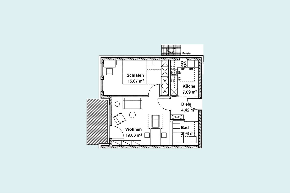 Betreutes Wohnen - Wohnung Typ 6