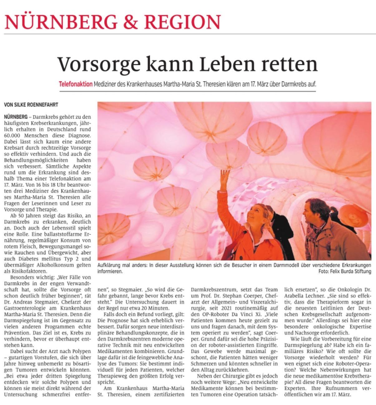Aktueller Bericht in den Nürnberger Nachrichten / der Nürnberger Zeitung vom 12. März 2026